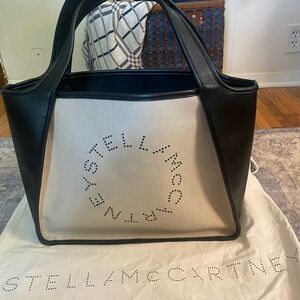 Stella McCartney Black and Cream Tote with Vegan Materials